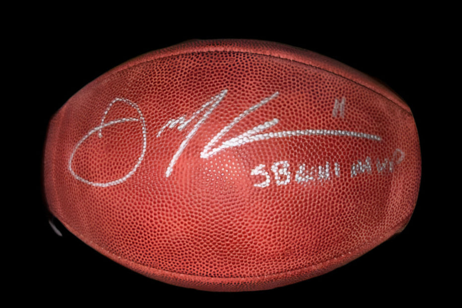 Julian Edelman Signed Wilson Football w/ Super Bowl LII MVP Inscription - PSA COA